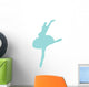 Light Blue Ballerina Wall Decal