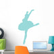 Light Blue Ballerina Wall Decal