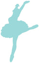 Light Blue Ballerina Wall Decal