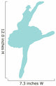 Light Blue Ballerina Wall Decal