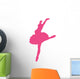 Ballet Silhouette Hot Pink Wall Decal