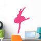 Ballet Silhouette Hot Pink Wall Decal
