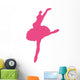 Ballet Silhouette Hot Pink Wall Decal