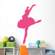 Ballet Silhouette Hot Pink Wall Decal