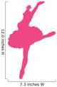 Ballet Silhouette Hot Pink Wall Decal