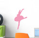 Ballet Silhouette Pink Wall Decal