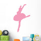 Ballet Silhouette Pink Wall Decal