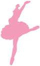 Ballet Silhouette Pink Wall Decal