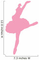 Ballet Silhouette Pink Wall Decal