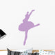 Ballet Silhouette Lavender Wall Decal