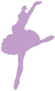 Ballet Silhouette Lavender Wall Decal