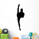 Black Ballet Dancer Silhouette Wall Decal