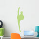 Ballet Silhouette Lime Green Wall Decal