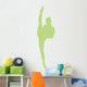 Ballet Silhouette Lime Green Wall Decal