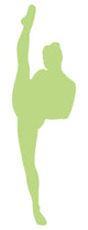 Ballet Silhouette Lime Green Wall Decal
