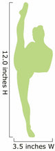 Ballet Silhouette Lime Green Wall Decal