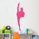 Ballet Silhouette Hot Pink Wall Decal