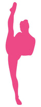 Ballet Silhouette Hot Pink Wall Decal