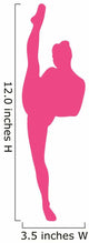 Ballet Silhouette Hot Pink Wall Decal