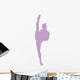 Ballet Silhouette Lavender Wall Decal