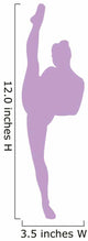 Ballet Silhouette Lavender Wall Decal