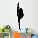 Black Ballet Dancer Silhouette Wall Decal