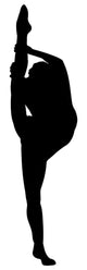 Black Ballet Dancer Silhouette Wall Decal