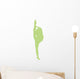 Ballet Silhouette Lime Green Wall Decal