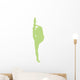 Ballet Silhouette Lime Green Wall Decal