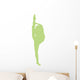 Ballet Silhouette Lime Green Wall Decal