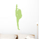 Ballet Silhouette Lime Green Wall Decal