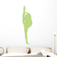 Ballet Silhouette Lime Green Wall Decal