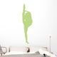 Ballet Silhouette Lime Green Wall Decal