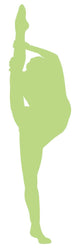 Ballet Silhouette Lime Green Wall Decal