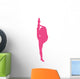 Ballet Silhouette Hot Pink Wall Decal