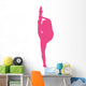 Ballet Silhouette Hot Pink Wall Decal