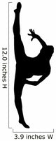 Black Ballet Dancer Silhouette Wall Decal