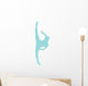 Ballet Silhouette Light Blue Wall Decal