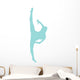 Ballet Silhouette Light Blue Wall Decal