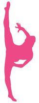 Ballet Silhouette Hot Pink Wall Decal