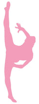 Ballet Silhouette Pink Wall Decal