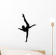 Black Ballet Dancer Silhouette Wall Decal