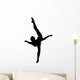 Black Ballet Dancer Silhouette Wall Decal