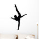 Black Ballet Dancer Silhouette Wall Decal