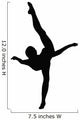 Black Ballet Dancer Silhouette Wall Decal