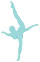 Light Blue Penche Ballet Wall Decal