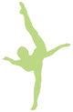 Lime Green Penche Ballet Wall Decal