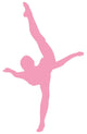 Pink Dancing Penche Ballet Wall Decal