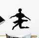 Black Ballet Dancer Silhouette Wall Decal