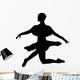 Black Ballet Dancer Silhouette Wall Decal